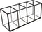 Desk Pencil Holder, Tempered Glass Pen Organizer, 3&4 Compartments, Black, for Office & School Supplies