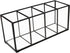 Desk Pencil Holder, Tempered Glass Pen Organizer, 3&4 Compartments, Black, for Office & School Supplies