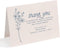 Folded Funeral Thank You Cards, 5.5x4.25 (A2) Simple Blue Wildflower Personalized Sympathy