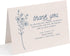 Folded Funeral Thank You Cards, 5.5x4.25 (A2) Simple Blue Wildflower Personalized Sympathy