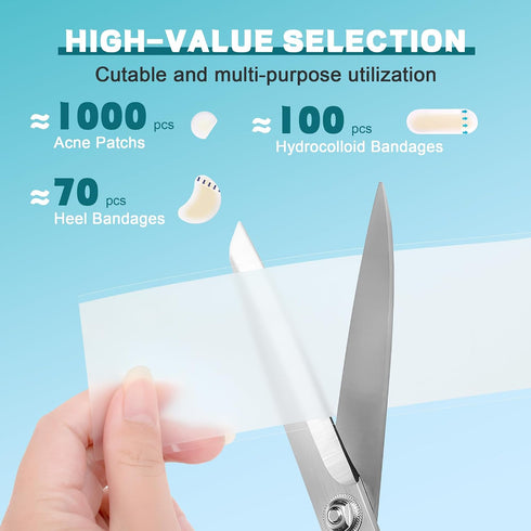 Ruzmmo (2in*5ft) Hydrocolloid Roll for Wound Care - Medical Grade Hydrocolloid Bandages with Flexible & Waterproof