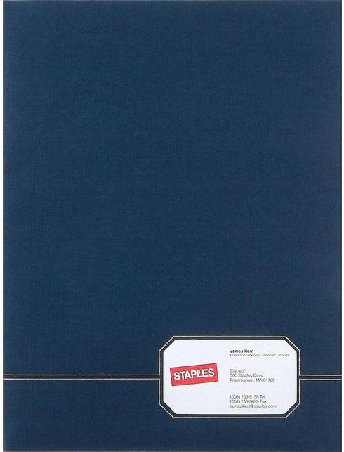 Oxford Monogram Executive Twin Pocket Folders, Letter Size, Blue with Gold Foil Trim, 4 Pack (04162)
