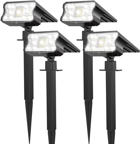 HGGH Solar Lights Outdoor Waterproof IP67, 60 LED 3 Lighting Modes Solar