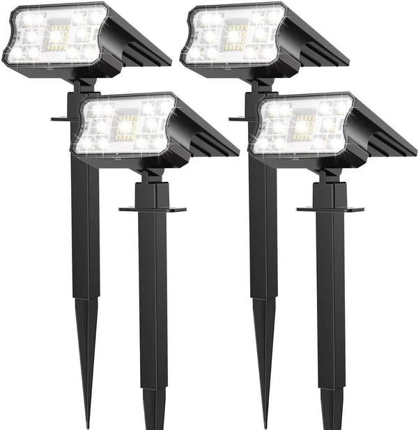 HGGH Solar Lights Outdoor Waterproof IP67, 60 LED 3 Lighting Modes Solar