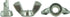 Stainless 1/4-20 Wing Nut, Coarse Thread, 304 Stainless Steel, 25 Pieces (1/4-20 Wing Nut)