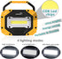 sunzone (2 Pack) Portable LED Work Light,AA Battery Powered Flood Lights,Super Bright Workshop Job Site Lighting