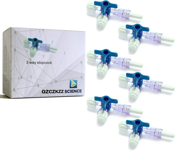 Luer Stopcocks 3-Way, Luer Connections, Sterile Individual Package, 6 Pcs