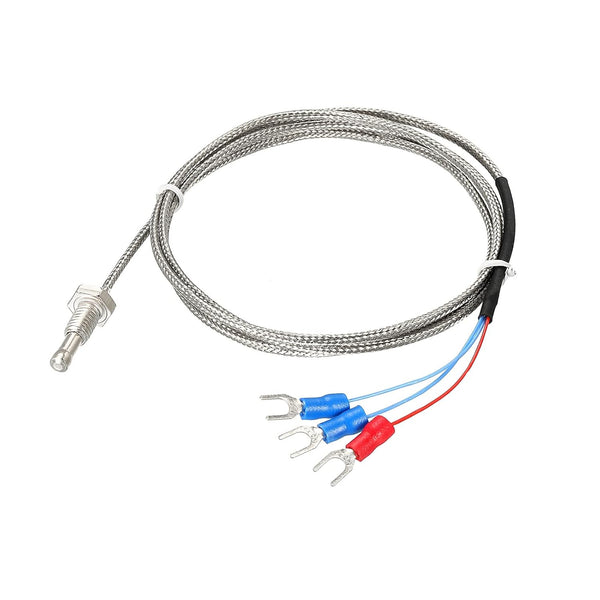 MECCANIXITY PT100 Thermocouple Temperature Sensor M6 Screw Probes 3.3ft -50 to 200°C