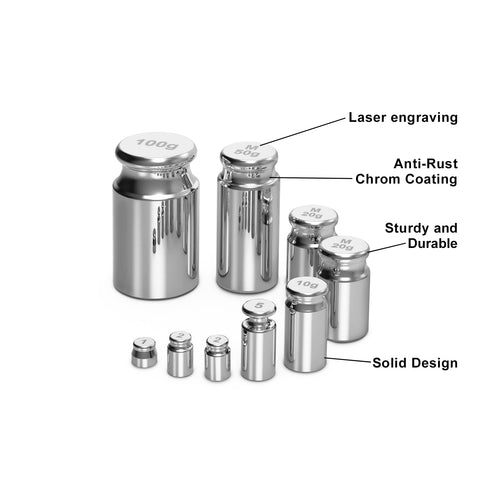 Calibration Weights 210g, 9 PCS High Precision Scale Calibration Weight Kit with Stainless Tweezers for Digital Scale