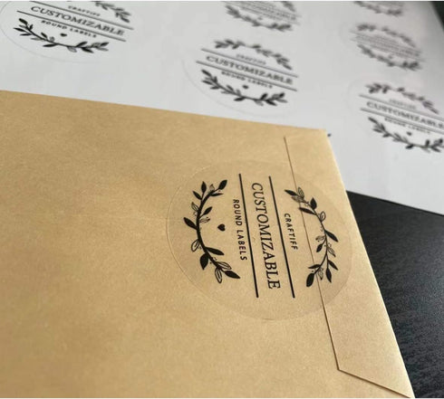 Round Labels Stickers 2 Inches, Transparent Printable Vinyl for Laser Printer, Waterproof Clear Sticker Paper