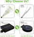 Unihoh 4 Pack 120 8 Solar Outdoor Warm White Garden Lights, Firework With LED Starburst String Modes Fairy With Remote