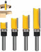 XWHLXY 4 Pcs Pattern Flush Trim Router Bit Set 1/4'' Shank, Top Bearing
