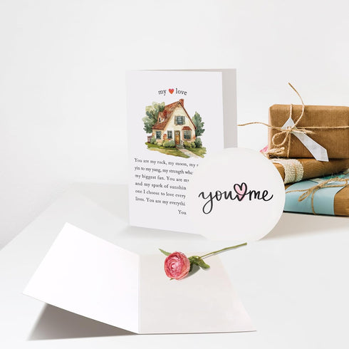 Chenive Wedding Anniversary Card for Husband Wife, Heartfelt Anniversary Card for Him Her, Sweet Valentines Day Cards