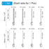PATIKIL 10/12/14/16/18/20/22/24Ga x 1.5 Inch Stainless Steel Dispensing Needle Tips, 8Pcs Metal Glue Needle Tube Blunt Tips Luer Lock for Thick Glue Ink Lab, Silver