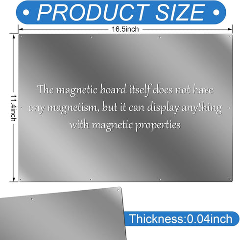Ireer Magnetic Board Steel Magnet Bulletin Boards for Walls, Pre Drilled with Screws and Dry Wet Erase Feature