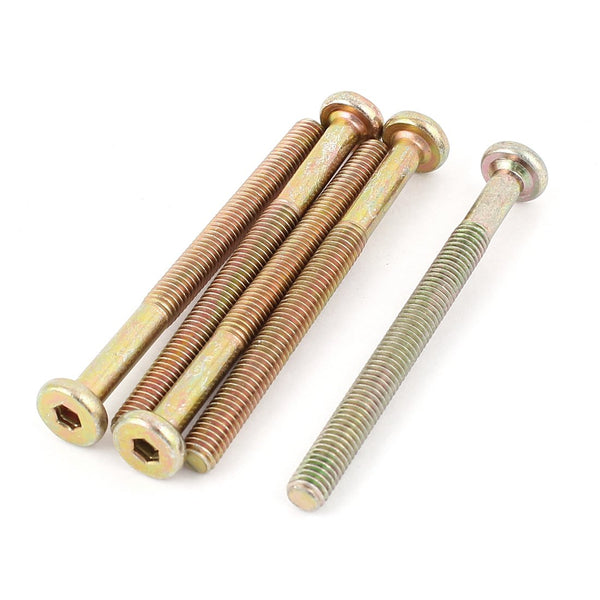 uxcell M6 x 70mm Threaded Hex Socket Head Cap Screws, 5 Pcs