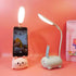 LED Desk Lamp, Mini Cat Night Light, Portable USB Rechargeable Reading Light for Children's Bedroom, Foldable (Green)