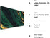 Gaming Mouse Pad, Large Extended Desk Pad with Non-Slip Base for Home Office Gaming Work, Green Marble with Gold