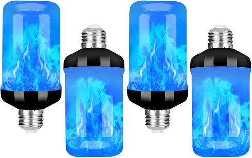 Y-STOP 4 Pack LED Flame Light Bulb, E26 Base Flickering Light Bulbs with 4 Modes for Halloween, Christmas, Home Decor