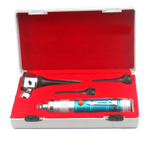 AAProTools Otoscope Set Blue Ent Medicl Diagnostic Instruments (Batteries Included)