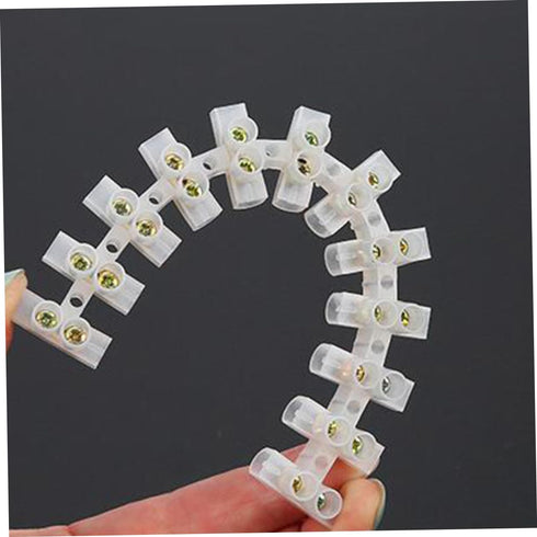12 20pcs 10a ABOOFAN Position Terminal Block High-Toughness Plastic Brass Firmware Screw Terminal Strip Cable Connector