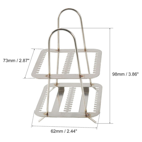uxcell Microscope Slides Rack 26 Positions Stainless Steel Staining Rack Silver Tone for Research Experiments