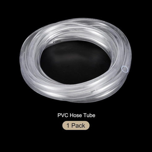 3/8" x 1/2" Clear Plastic PVC Tubing 10ft, Flexible Hybrid Vinyl Tube for Garden Irrigation, Fish Tank