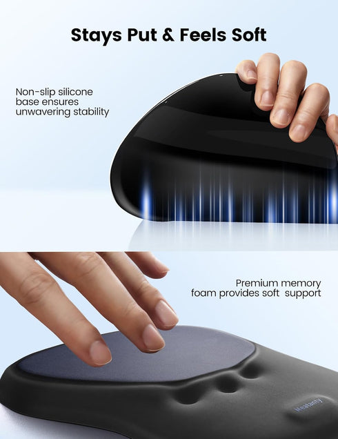 meatanty Mouse Pad with Wrist Rest, Ergonomic Mouse Wrist Support, Desk Mouse Mat Computer Accessories, Soft Memory