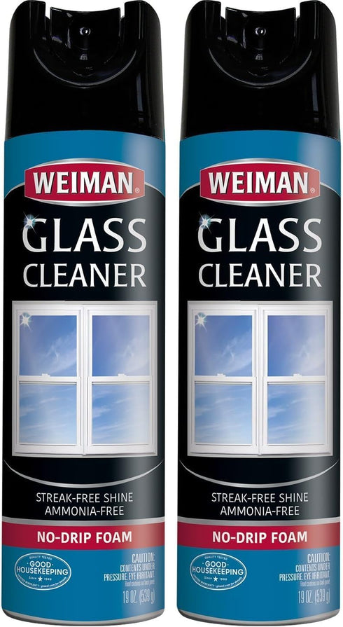 Weiman Glass Cleaner - 19 Ounce - Professional Streak Free Foaming No