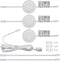 LUMILAND Wired LED Puck Lights (2.7Wx3) Plug-in Lighting Natural White (4000K), LED Cabinet