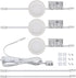 LUMILAND Wired LED Puck Lights (2.7Wx3) Plug-in Lighting Natural White (4000K), LED Cabinet