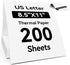 Atnadov Thermal Printer Paper 8.5 x 11 Inch, 200 Sheets US Letter Size