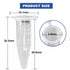 ONiLAB 500Pcs 1.5ml Polypropylene Graduated Microcentrifuge Tubes with Attached Lid, Clear Small Sample Vials