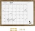 TORASO Dry Erase Monthly Calendar Board, 12"x 16" Magnetic Whiteboard with Solid Pine Rustic Brown Frame