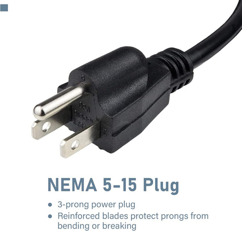 EP 2 Pack 3 ft 14/3C SJTW Appliance and Power Tool Cord, Heavy Duty Replacement Cable