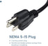 EP 2 Pack 3 ft 14/3C SJTW Appliance and Power Tool Cord, Heavy Duty Replacement Cable