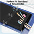 Forvencer Pencil Pouch for 3 Ring Binder, Big Capacity Clear Window Pencil Case, Pink Plaid