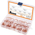 165 Pcs Copper Washer Assortment, 8 Sizes M6 M8 M10 M12 M14 M16 M18 M20 with Storage Case