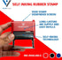 Paid Cash Self-Inking Office Rubber Stamp - Medium, Red