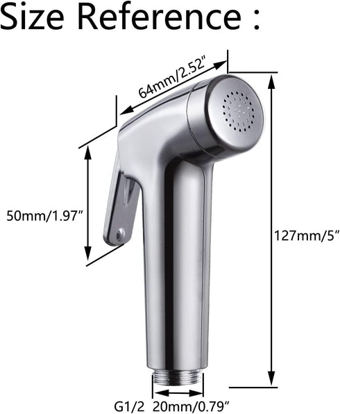 LikeHome 2 Pieces Bidet Sprayer Head Replacement for Toilet Cloth Diaper Shattaf Hand held Bidet Rinse Spray Head