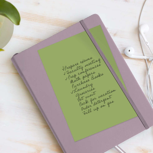 Trendy Spring Sage Sticky Note Pads, 4" x 6", Recycled, Set of Six Pads, 50 Sheets Each, Made in The USA