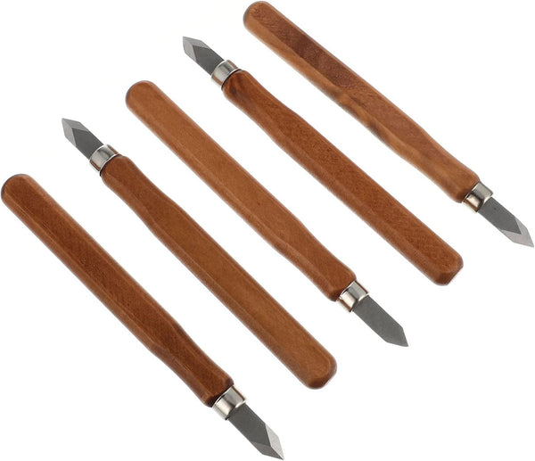 DOITOOL 5pcs Marking Knife Woodworking - Thin Blade Dual Bevel Scribe Tool for Wood Marking and Carving