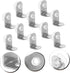10-Piece Balacoo Stainless Steel Corner Brackets Secure Glass Shelf Supports Right Angle Braces for Furniture Cabinets