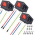 3Pcs AC 10A 15A 250V Rocker Switch Power Socket Inlet Module Plug, IEC320 C14 10A Male Power Switch