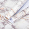 85" x15.8" White Brown Marble Contact Paper, Glossy Peel and Stick Wallpaper for Kitchen and Bathroom Countertops