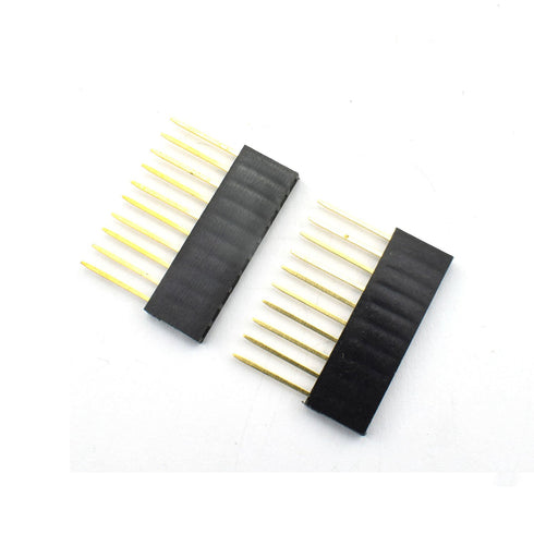 ZYAMY 30pcs 2.54mm 6Pin 8Pin 10Pin Female Socket Pin Header Strip Kit, Single Row Straight, 11mm Long Needle Stackable