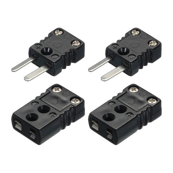 MECCANIXITY J Type Thermocouple Wire Connectors, Female Male Plug Adapter for Thermocouple Sensor Probe