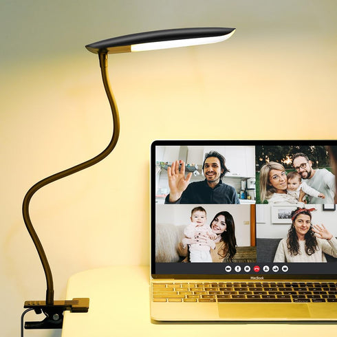 LiFMIRA Clip on Lamp USB Reading Light 3 Color Modes 3000-6000K and