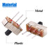 Glarks 50Pcs SS-12D00G3 2 Position SPDT 1P2T 3 Pin Mini Vertical Slide Switch for Arduino PCB Panel