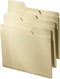 Tab File Folders Letter Size Third Cut, 9 Folders per Pack, Manila for College Students (FT07057)